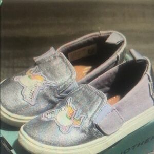 TOMS Luca Orchid Kids Purple Unicorn Slip-On Shoes